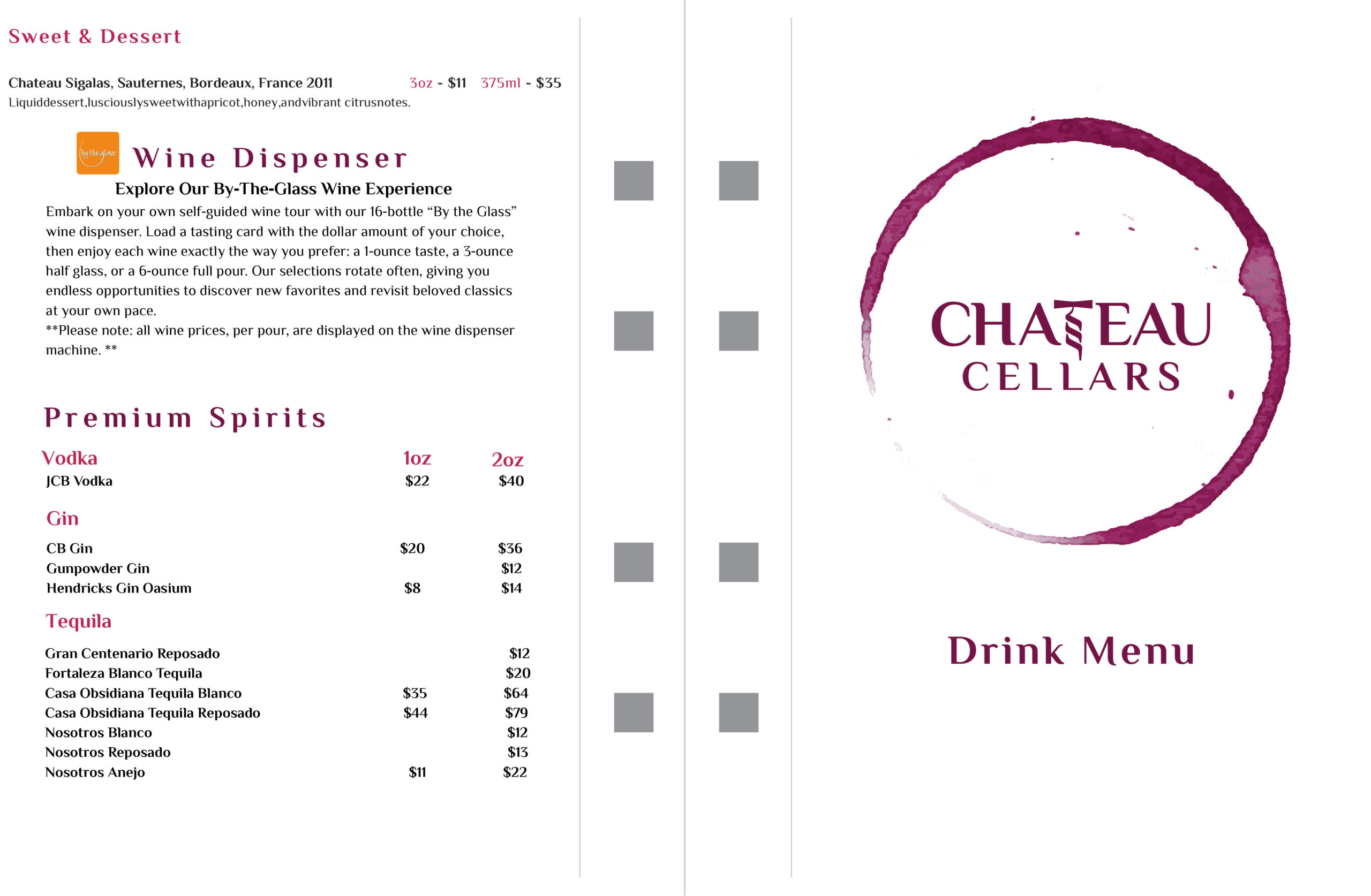 Page 3 - Wine Bar Menu - Tampa Florida