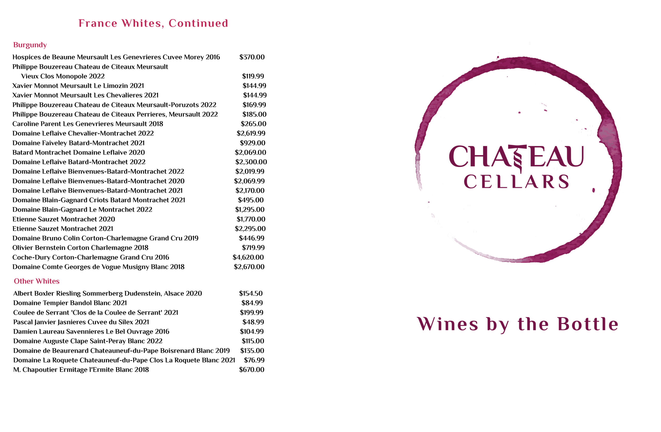 Page 3 - Wine Bar Menu - Tampa Florida
